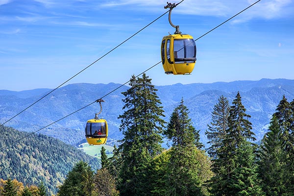 Mit der Seilbahn auf den Belchen